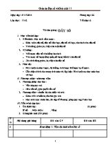 Giáo án Đại số và Giải tích 11 Dãy số